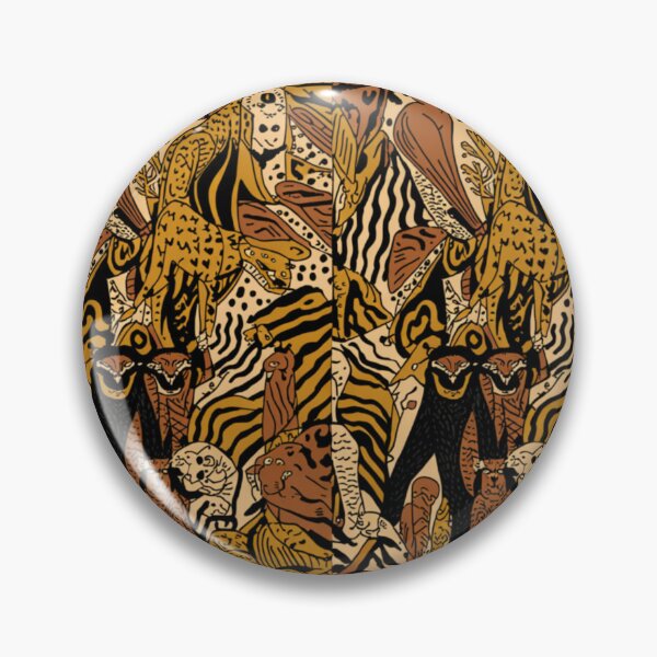 Item preview, Textile pattern vintage animal prints bold statement home decor designed and sold by BlueLineLAX.