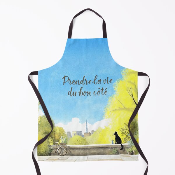 Item preview, Prendre la vie du bon côté – Take Life on the Bright Side (Paris Cat Illustration) designed and sold by FrancophileFun.