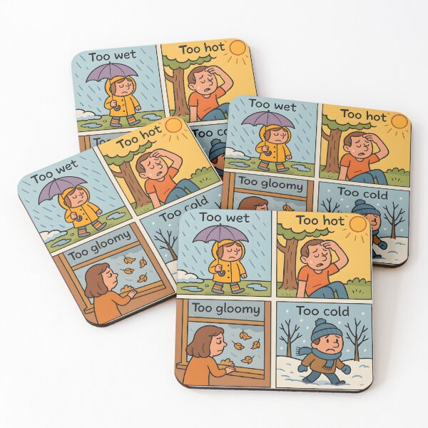 Item preview, Seasons of Complaining Funny Cartoon Illustration designed and sold by mr-zgredzio.