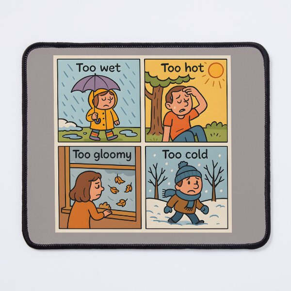 Item preview, Seasons of Complaining Funny Cartoon Illustration designed and sold by mr-zgredzio.