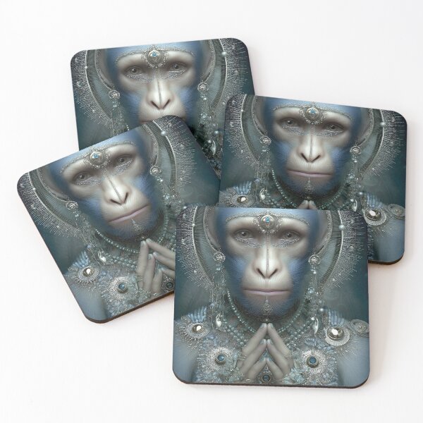 Item preview, Majestic Blue Monkey with Ornate Jewelry Detailing designed and sold by Artessie.