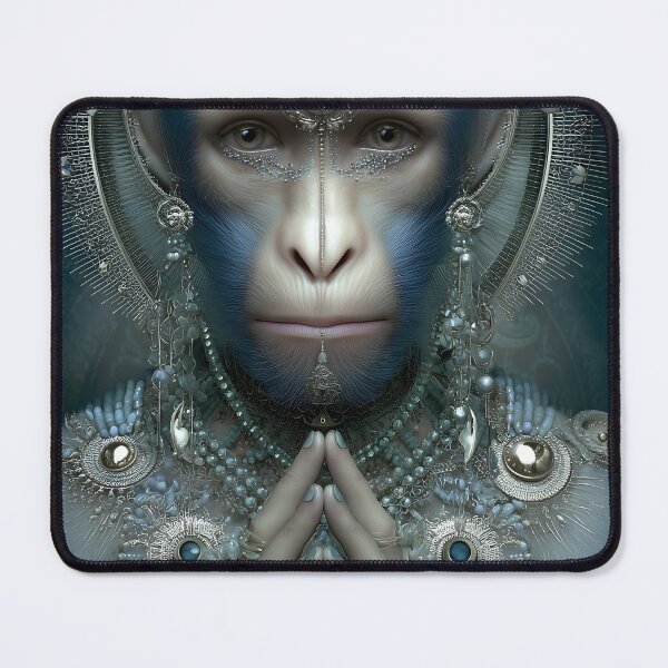 Item preview, Majestic Blue Monkey with Ornate Jewelry Detailing designed and sold by Artessie.