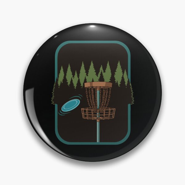 Item preview, Disc Golf Scene Forest Basket Flying Disc Fun designed and sold by LuminOrb.