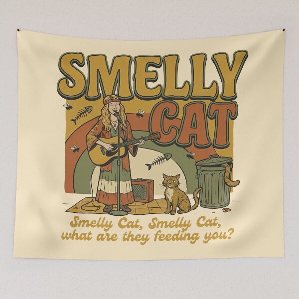 Item preview, Friends Phoebe Smelly Cat Retro Illustration designed and sold by Screen Lore.