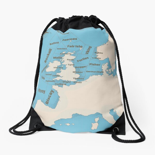 Shipping Forecast Drawstring Bag