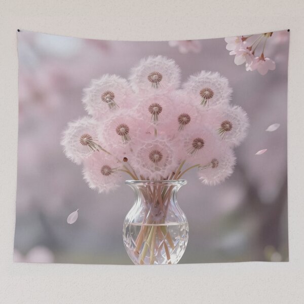 Item preview, Delicate Pink Dandelion Bouquet – Spring Fine Art Illustration designed and sold by MagicalArch.