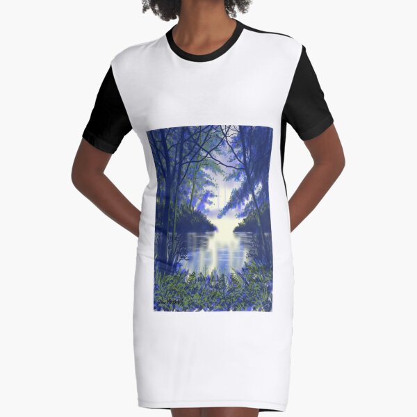 Forest Glow Graphic T-Shirt Dress