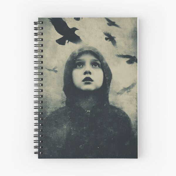 Item preview, Vintage Girl Looking at Crows in Sky designed and sold by Piotrek0001.