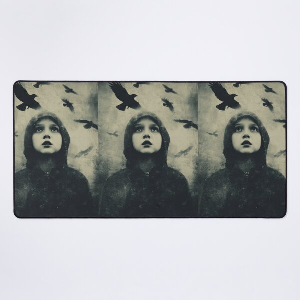 Item preview, Vintage Girl Looking at Crows in Sky designed and sold by Piotrek0001.