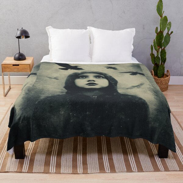 Item preview, Vintage Girl Looking at Crows in Sky designed and sold by Piotrek0001.