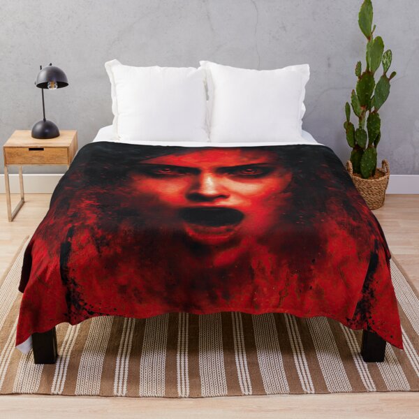 Item preview, Red Lighting Screaming Woman Portrait designed and sold by Piotrek0001.
