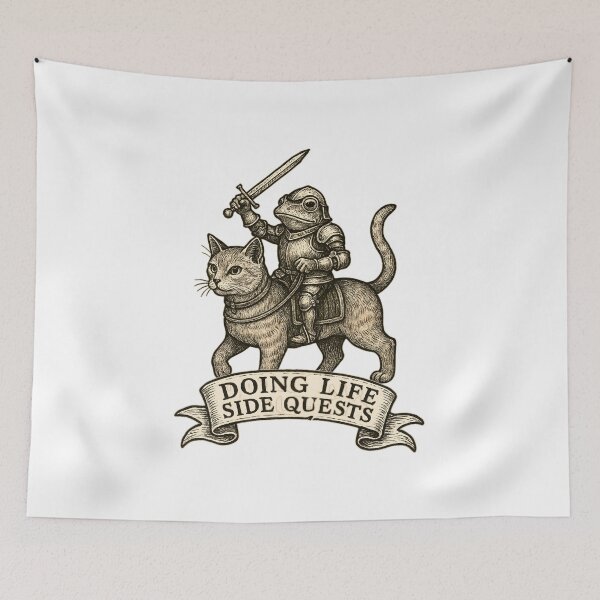 Item preview, Knight Frog - Life Side Quests designed and sold by Nacho Average Designs.