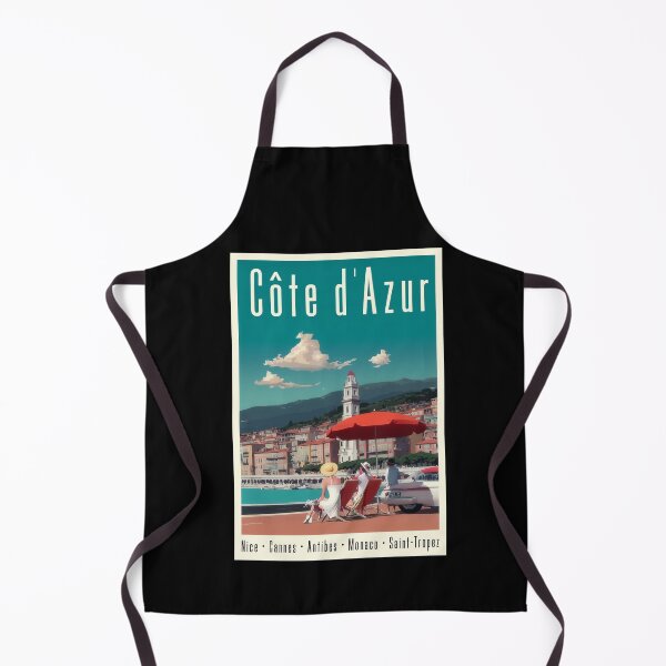 Item preview, Côte d’Azur: Nice to Saint-Tropez Retro Poster designed and sold by FrancophileFun.