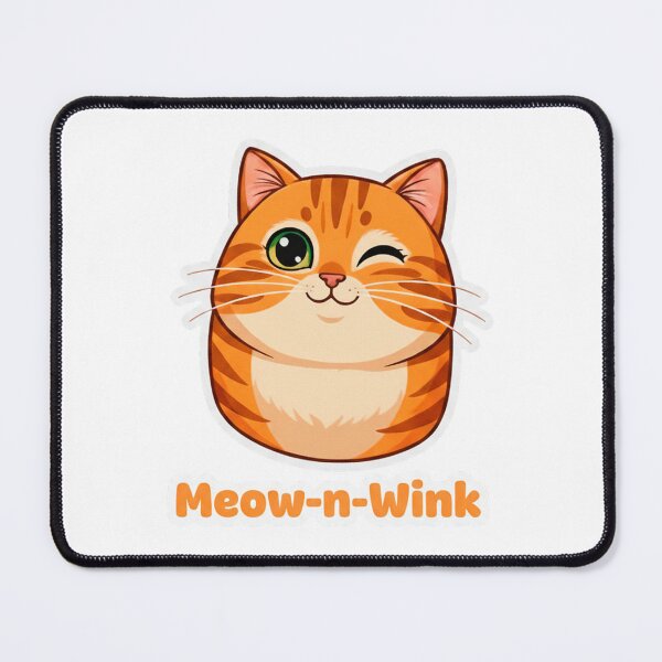 Item preview, Meow-n-Wink – Cute Winking Orange Cat Sticker designed and sold by C3J7.