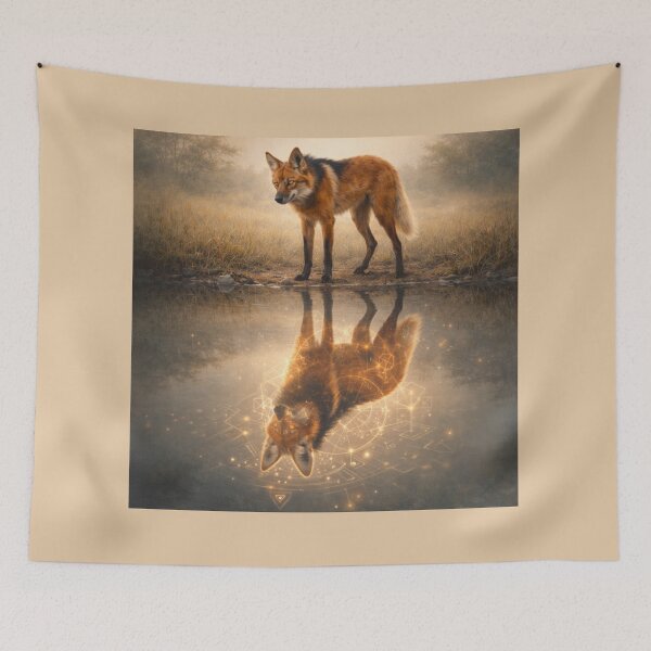 Item preview, Maned Wolf – The Reflection Knows designed and sold by GeoWild Designs.