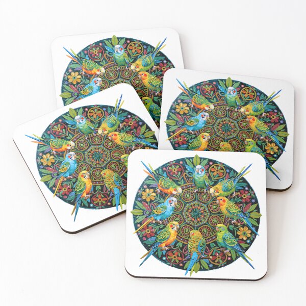 Item preview, Mandala Parakeets designed and sold by Lilja888.