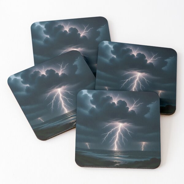 Item preview, Artistic view of a thunderstorms with lighting.  designed and sold by Nomad-Maynard.