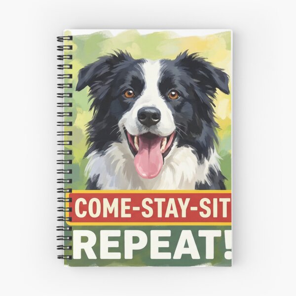 Item preview, Come. Stay. Sit. Repeat! – Border Collie Dog Life Motto designed and sold by jusmich.