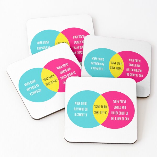 Item preview, Save Early Save Often Venn Diagram designed and sold by Josh Meyer Designs.