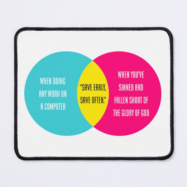 Item preview, Save Early Save Often Venn Diagram designed and sold by Josh Meyer Designs.