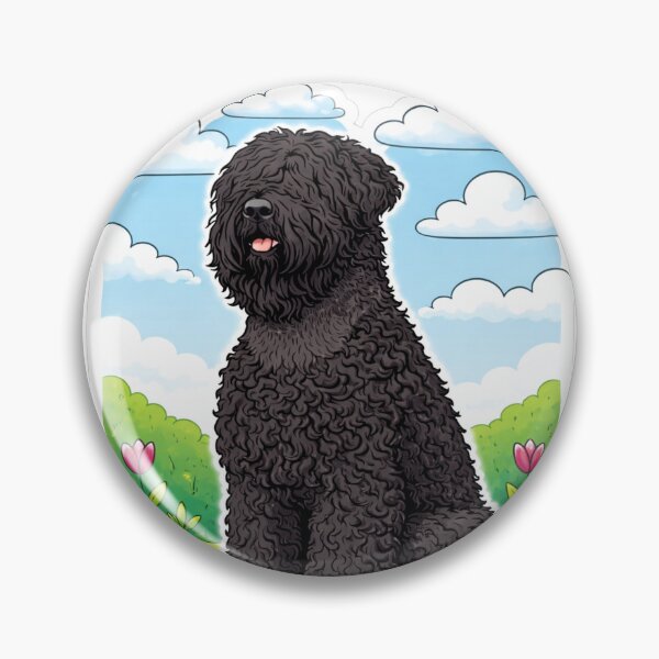 Item preview, Black Russian Terrier in a Field of Flowers designed and sold by C.SplashPrints.