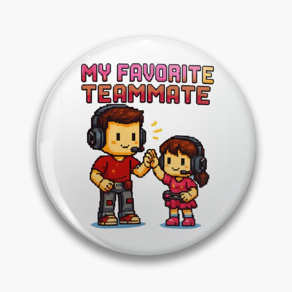 Item preview, My Favorite Teammate - Pixel Art Gamer Dad & Daughter Retro Gaming Tee by EtuVibesDesign designed and sold by etuvibes.