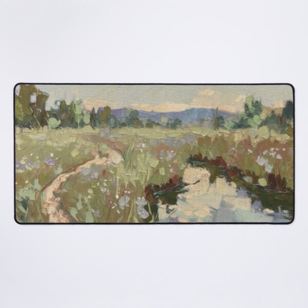 Item preview, French Countryside Pathway Painting | Pastoral Landscape with Water designed and sold by CARRAANN.
