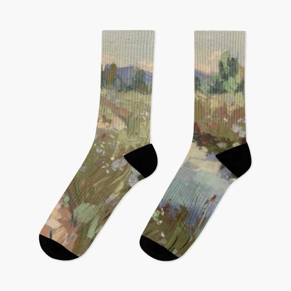 Item preview, French Countryside Pathway Painting | Pastoral Landscape with Water designed and sold by CARRAANN.