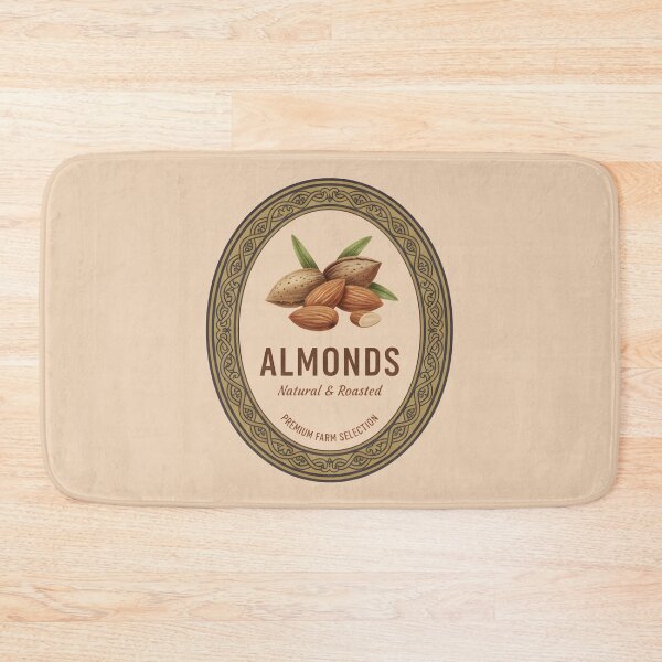 Item preview, Vintage Almonds Label – Natural & Roasted Botanical Art designed and sold by novapixel25100.
