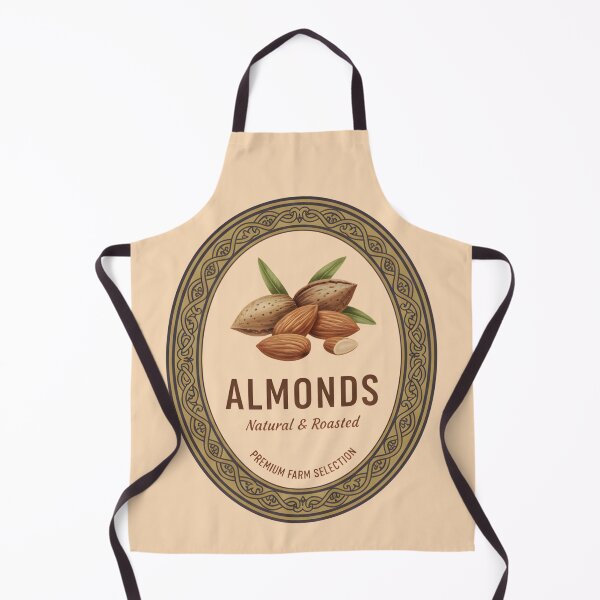 Item preview, Vintage Almonds Label – Natural & Roasted Botanical Art designed and sold by novapixel25100.