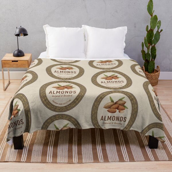 Item preview, Vintage Almonds Label – Natural & Roasted Botanical Art designed and sold by novapixel25100.