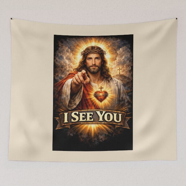 Item preview, Jesus  - "I See You" - Christian Faith inspirational Art designed and sold by Nature's Palette.
