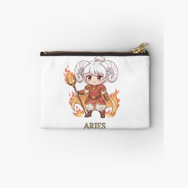 Item preview, Aries Zodiac Fire Mage Warrior - Cute Chibi Art designed and sold by WildWeave.