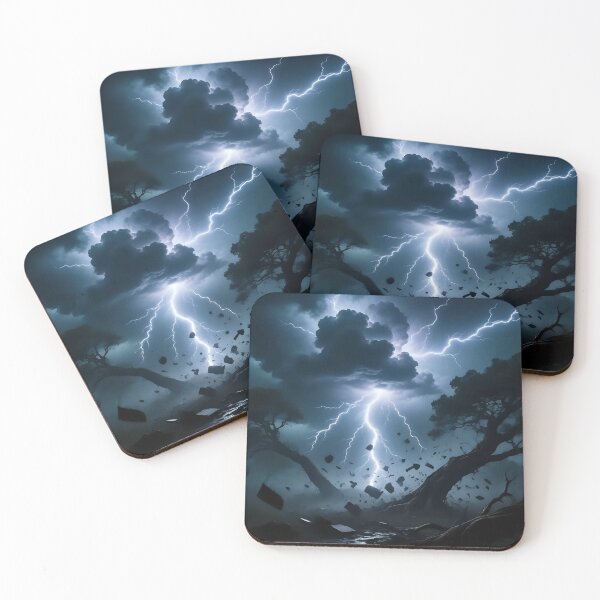 Item preview, Artistic view of a thunderstorms with lighting.  designed and sold by Nomad-Maynard.