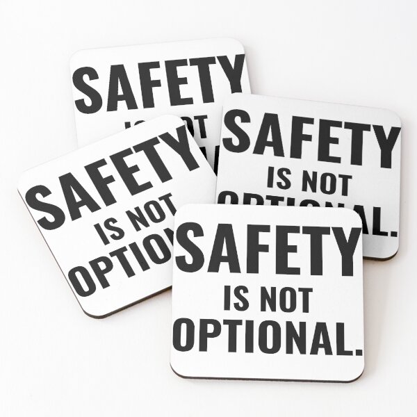 Item preview, Safety Is Not Optional – Workplace Safety Quote Minimal Design designed and sold by BRTSHA88.
