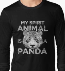 Panda Spiritual Animal Long Sleeve T-Shirt
