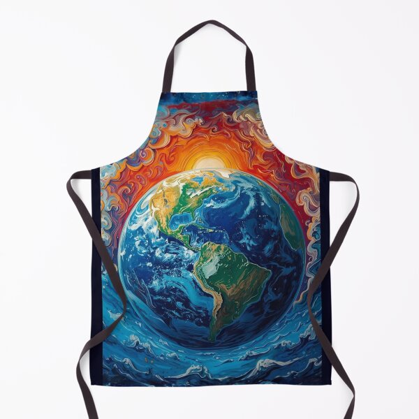 Item preview, Blue Planet Rising – Abstract Earth Illustration designed and sold by CrafterInTheRye.