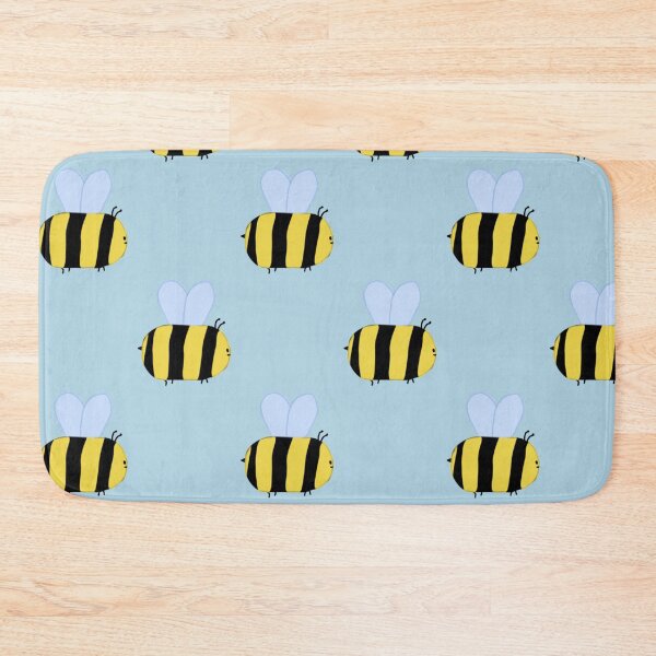 Item preview, BLUE version. bee illustration – soft kawaii honey bee art. designed and sold by hulaloa.