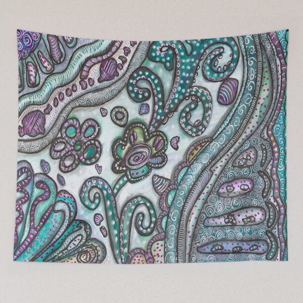 Item preview, No Place to Rest | Overwhelmed Mind in Doodle Patterns designed and sold by ColorWander.