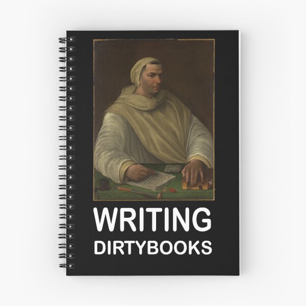 Item preview, Writing Dirtybooks – Classical Art Writer Humor Design designed and sold by DiamondSkyShirt.