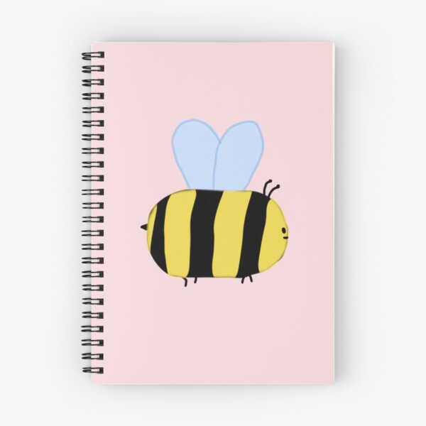 Item preview, cute bee illustration. PINK VERSION. soft kawaii honey bee art designed and sold by hulaloa.