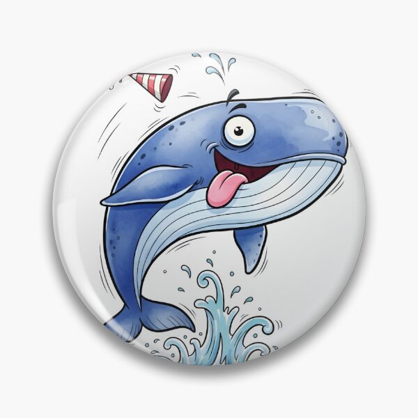 Item preview, Happy Whale Splash Cartoon designed and sold by aaljone007.