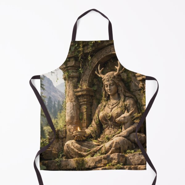 Item preview, Temple of the Wild Goddess – Sacred Fantasy Nature Temple Wall Art designed and sold by Spiritveil.