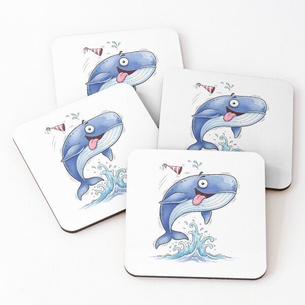 Item preview, Happy Whale Splash Cartoon designed and sold by aaljone007.