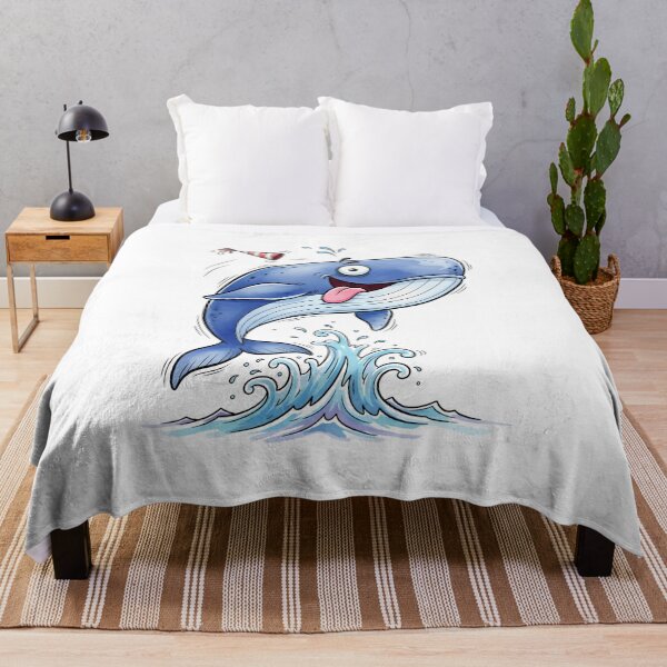 Item preview, Happy Whale Splash Cartoon designed and sold by aaljone007.