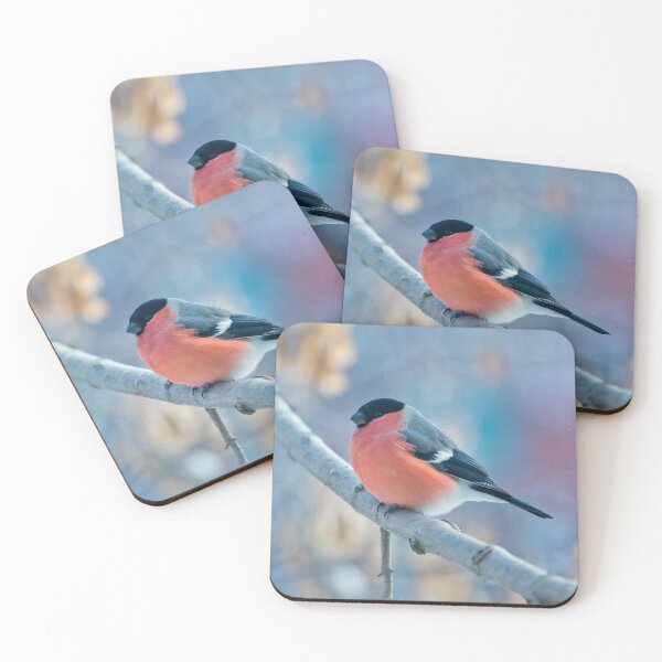 Item preview, Bird: Winter Bullfinch: Red Heat on Frosty Branch - 4K Wildlife designed and sold by Design4AllThings.
