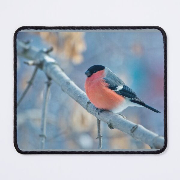 Item preview, Bird: Winter Bullfinch: Red Heat on Frosty Branch - 4K Wildlife designed and sold by Design4AllThings.