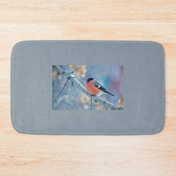 Item preview, Bird: Winter Bullfinch: Red Heat on Frosty Branch - 4K Wildlife designed and sold by Design4AllThings.