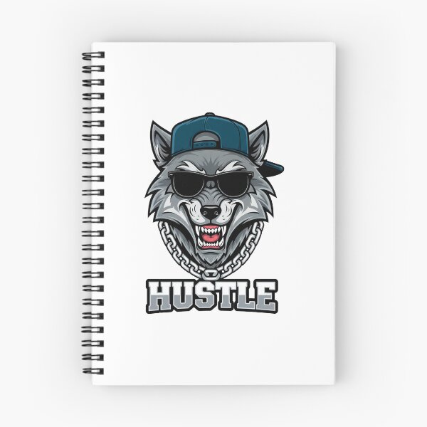Item preview, HUSTLE – Cool Wolf Illustration with Sunglasses designed and sold by C3J7.