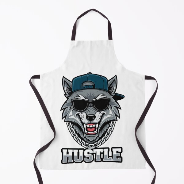 Item preview, HUSTLE – Cool Wolf Illustration with Sunglasses designed and sold by C3J7.